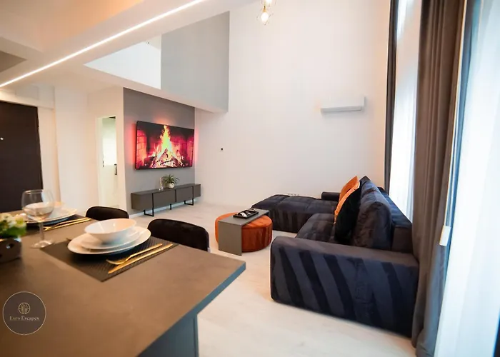 2-level Luxury 1-bedroom Duplex With Balcony Near Promenada Mall Bukarest