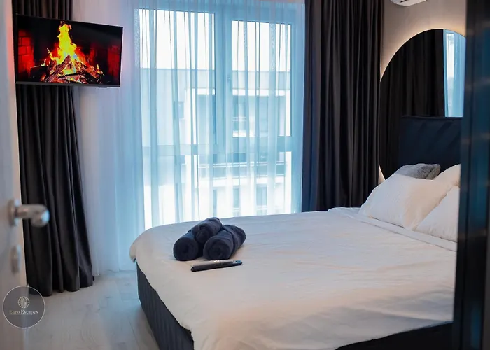 2-level Luxury 1-bedroom Duplex With Balcony Near Promenada Mall Apartamento Bucareste